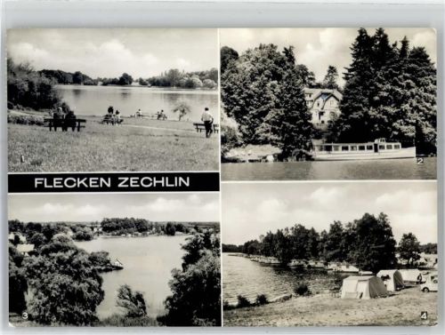 Flecken Zechlin Schwarzer See FDGB-Erholungsheim Elsenhöhe Wohnboot Campingplatz