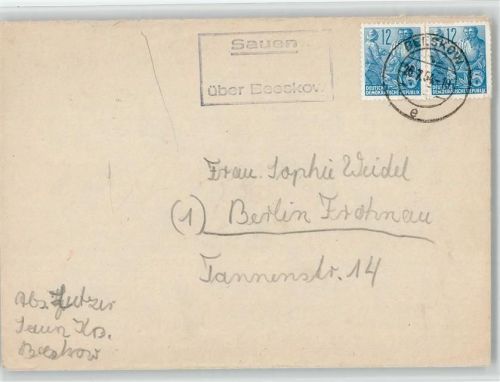 Sauen Landpoststempel
