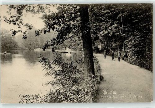 Glauchau 1914 In den Gründelteich Anlagen