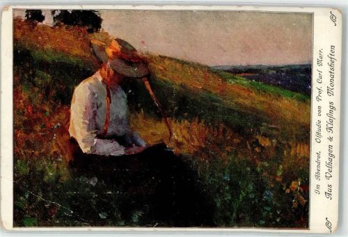 sign. Marr, Carl Im Abendrot