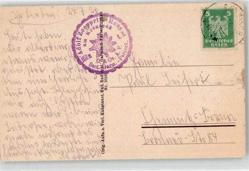 82467 W8100 Garmisch - Am Kreuzeck Ort lt. Stempel