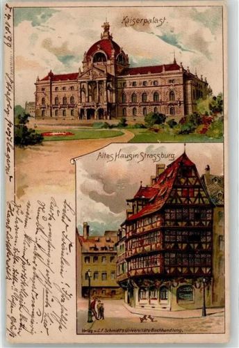 67000 Strasbourg Straßburg Lithographie