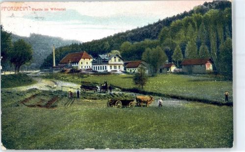Pforzheim 1912 Partie im Würmtal