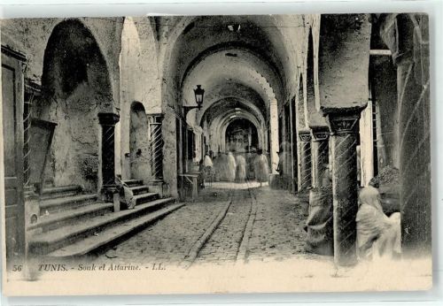 Tunis 1923 Marktszene Souk el Attarine