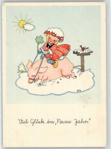 Kind Kleeblatt Neujahr WK II