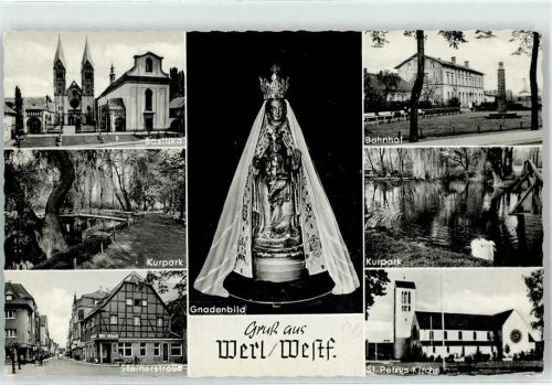 Werl Kurpark Basilika Steinerstraße St.Petrus Kirche Bahnhof Säule Gnadenbild