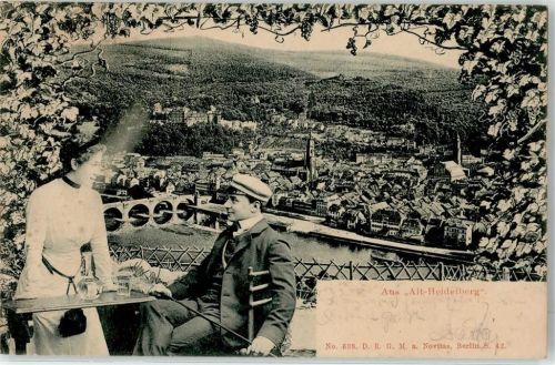 69115 W6900 Heidelberg , Neckar 1903 - Neckar Brücke Kellnerin
