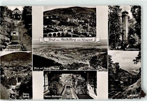 Heidelberg Bergbahn Station Königstuhl Schloss Aussichtsturm