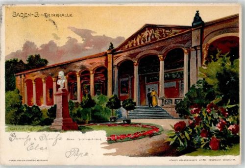 Baden-Baden 1900 sign. Graf Trinkhalle