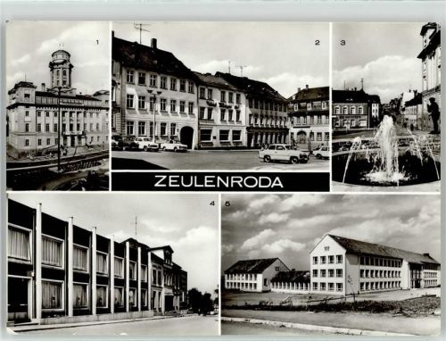 Zeulenroda Hotel Thüringer Hof Markt Karpfenpfeiferbrunnen Kulturhaus Oberschule Rathaus Gasthaus
