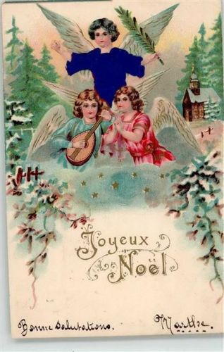1902 Neujahr Schnee Mandoline