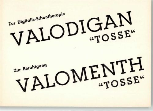 Hamburg Medizin valodigan Valomenth Tosse und Co.