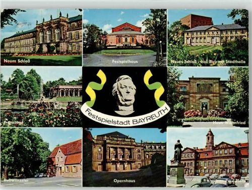 Bayreuth neues Schloss Festspielhaus Stadthalle Haus Wahnfried Opernhaus