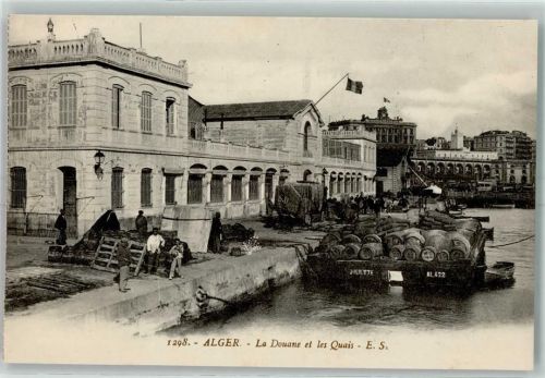 Alger La Douane et les Quais Fässer Fahne