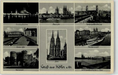 50667 W5000 Köln, unsortiert - Nepitz Ufer Hahnentor Dom Hohenzollernbrücke Frankenwerft Rheinufer