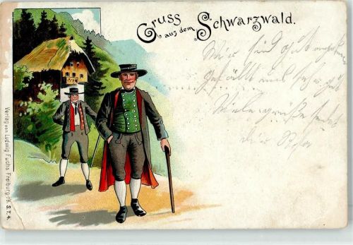 1909 Mann Schwarzwaldhaus