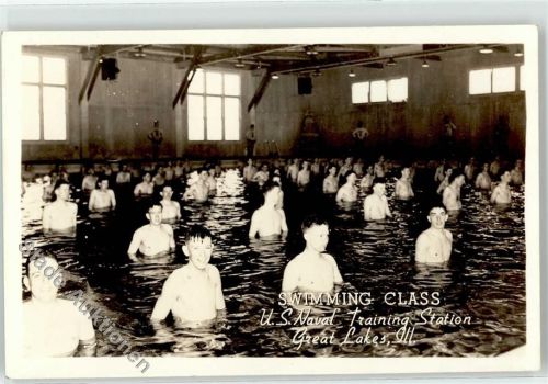 Swimming Class Naval Training Station Great Lakes Schwimmunterricht