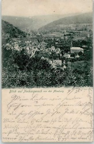 Neckargerach 1905 Bahnpost Mannheim Würzburg Zug Nr. 81