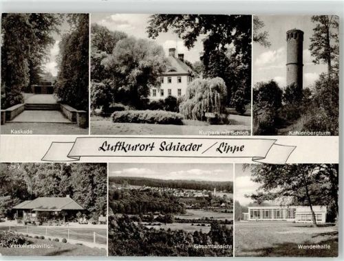 Schieder Kaskade Kurpark Schloss Kahlenbergturm Verkehrspavillon Wandelhalle