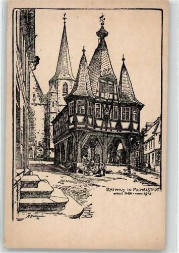 Michelstadt Rathaus sign. A. Hartmann