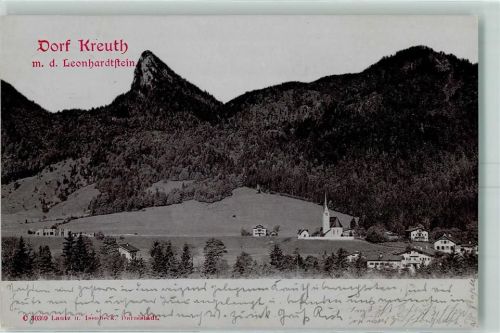 Kreuth 1902 Leonhardtstein Kirche