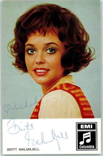 Britt Malmkjell Autogramm origin. Unterschrift