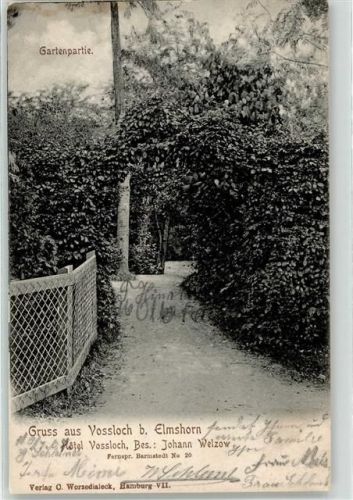 Voßloch 1905 Hotel Johann Welzow Garten