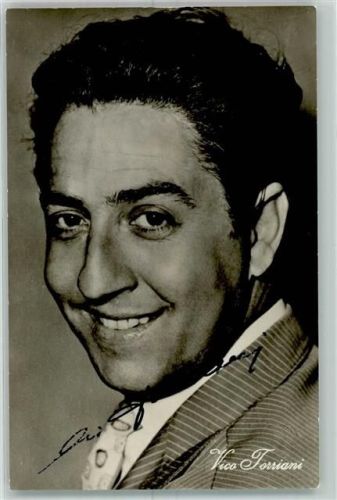 Vico Torriani Autogramm origin. Unterschrift golden AKG-Mikrophone