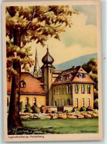 69115 W6900 Heidelberg , Neckar - Jugendherberge sign. Woitenweber