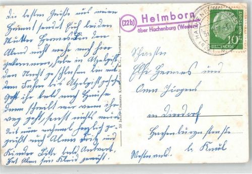Heimborn Landpoststempel Kroppacher Schweiz Nister