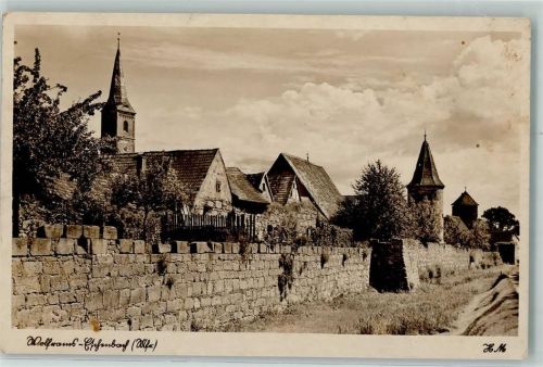 Wolframs-Eschenbach Mauer Kirche Stadtgraben