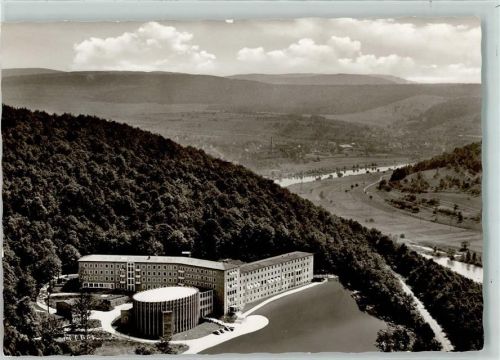 Gemünden Fliegeraufnahme Provinzhaus der Kreuzschwestern