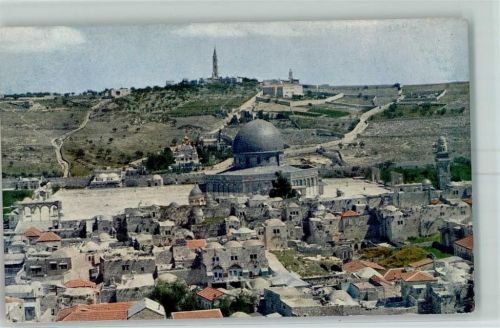 Jerusalem Tempelplatz mit Felsenmoschee Dahinter Ölberg