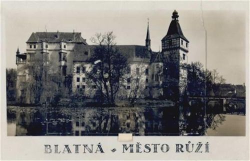 Horni Blatna Blatna Leporello, Foto-Karte II- (Stauchungen, minimaler Einriss)