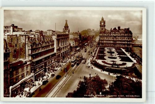 Edinburgh 1954 Straßenbahn Princes Street