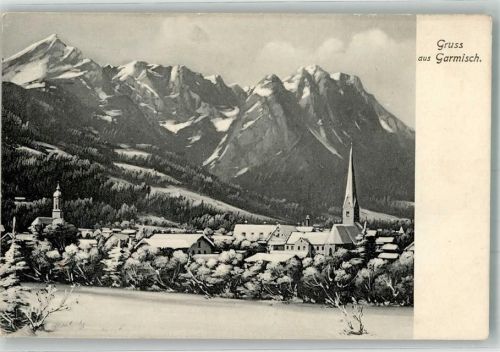 Garmisch-Partenkirchen 1908 mit Pfarrkirche St. Martin Fotograf Johannes