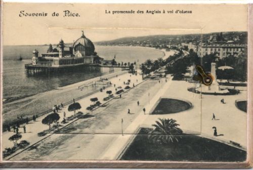 06000 Nice - Nice (Frankreich) Leporello auf Holz, Die Promenade von Anglais I-II