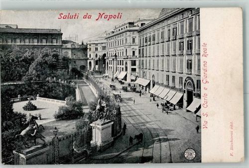 Napoli Via S Carlo e Giardino Reale Straßenbahn
