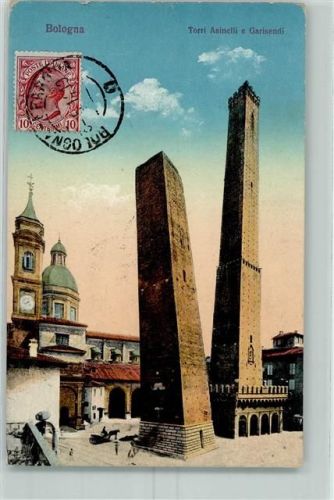 Bologna 1914 Torre Asinelli e Garisendi