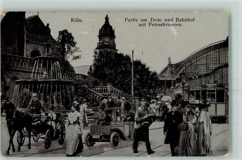 50667 W5021 Köln Altstadt-Nord 103 1909 - Dom Bahnhof Petrusbrunnen Straßenbahn Großstadtleben Montage