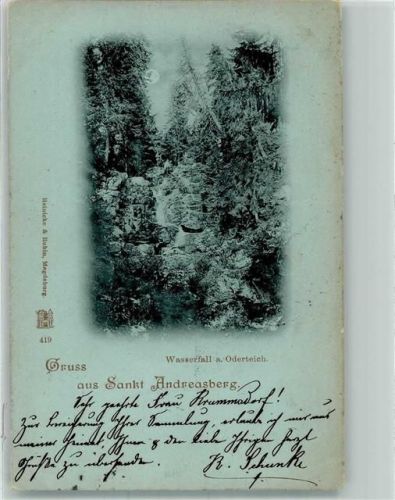 St. Andreasberg 1898 Wasserfall
