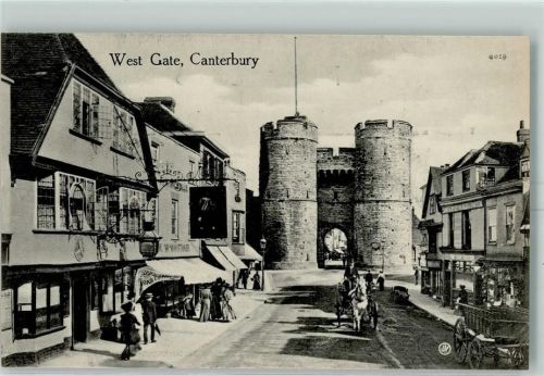 Canterbury West Gate Kutsche Leiterwagen