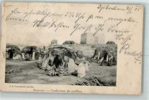 Dschibuti 1905 Confection de couffins