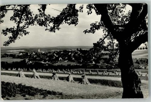 Weiskirchen Panorama des Ortes mit der Kirche St. Jakobus der Ältere