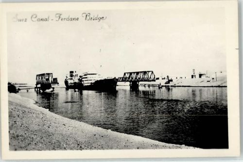 Ismailia Suezkanal Ferdane Bridge Drehbrücke Schiff
