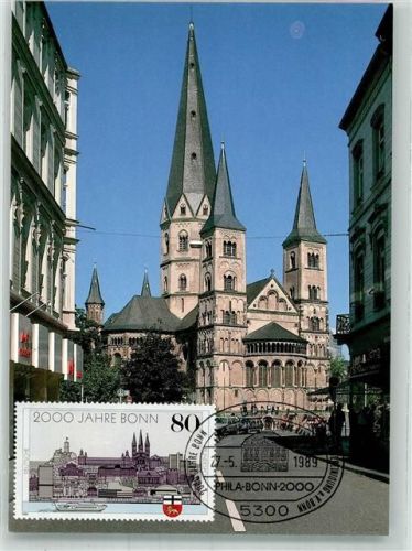 Bonn 1989 2000 Jahre Bonn Bonner Münster Kirche Sonderstempel Briefmarke Bildseite