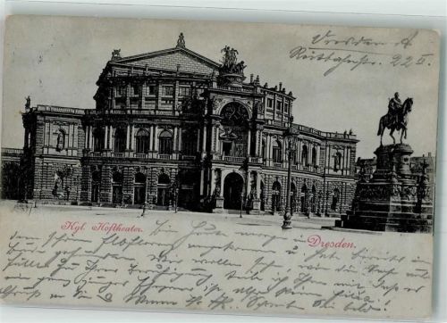 Dresden 1901 Denkmal Reiterstandbild Hoftheater