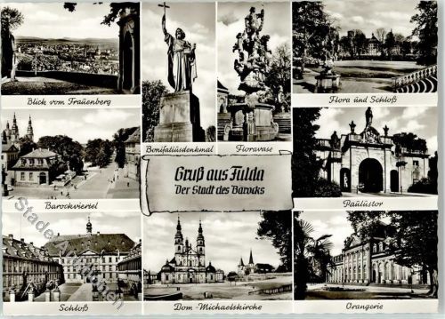 Fulda Barockviertel Schloss Dom Michaelskirche Paulustor Orangerie Flora Bonifatius