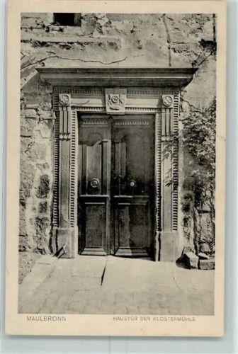 75433 W7133 Maulbronn - Haustür der Klostermühle