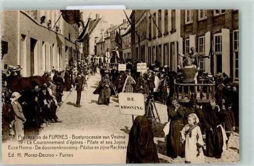 Furnes Prozession Procession des Furnes Boetprocessie van Veurne Le Couronnement d'epines Pilate et ses Juges Ecce Homo De doornenkrooning Pilatus zijne Rechters Nr 19